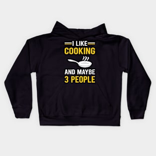 3 People Cooking Kids Hoodie